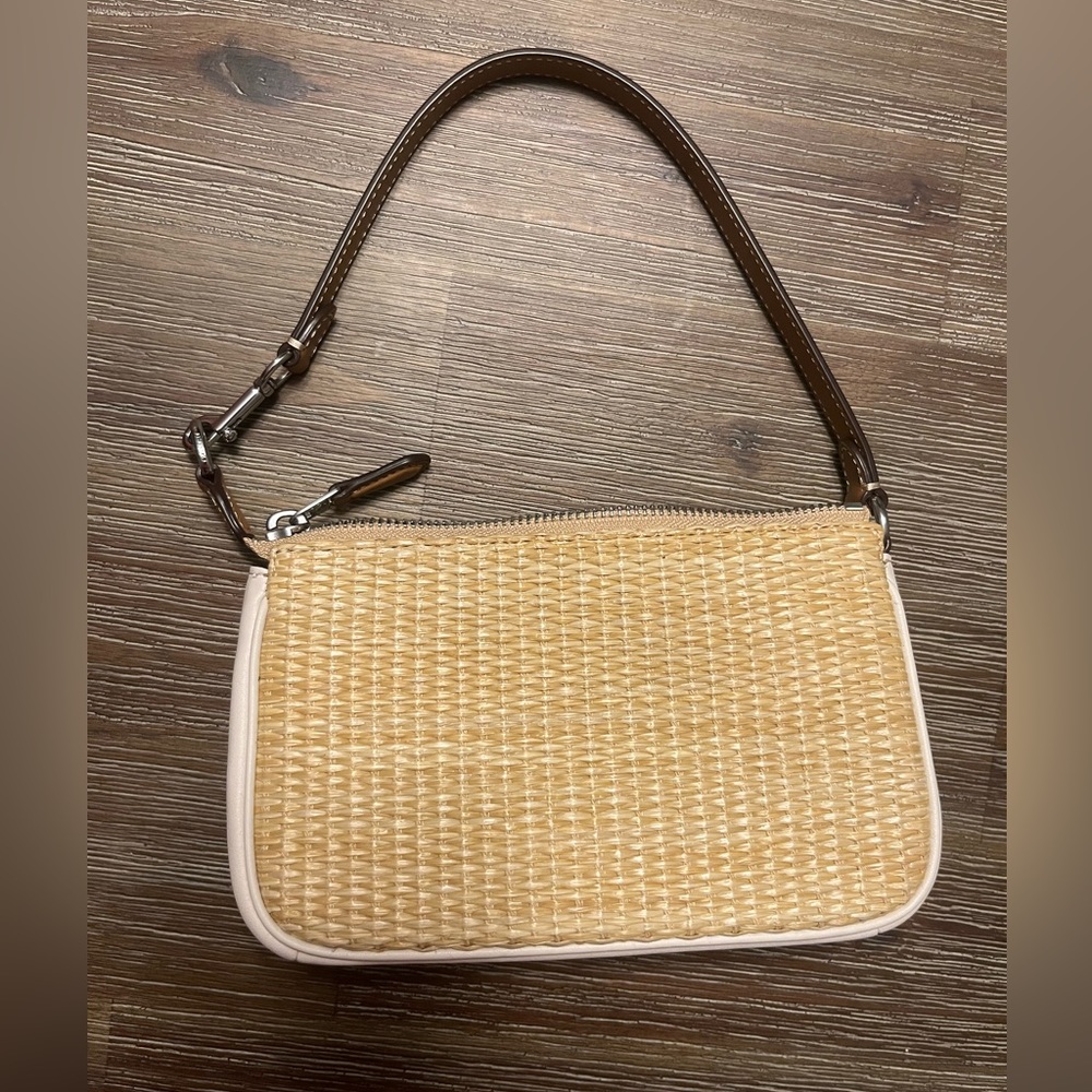 New Coach Nolita 19 with Floral Embroidery in Straw & Smooth Leather - Picture 9 of 10